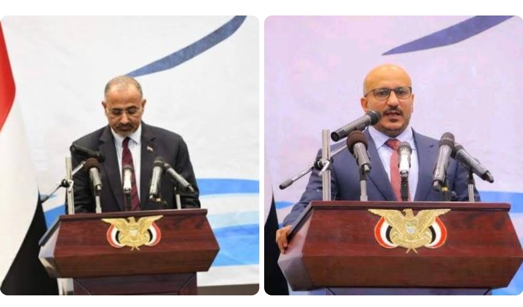 نائبا رئيس مجلس القيادة الرئاسي طارق صالح والزبيدي يؤكدان دعم الجبهات والبنك المركزي